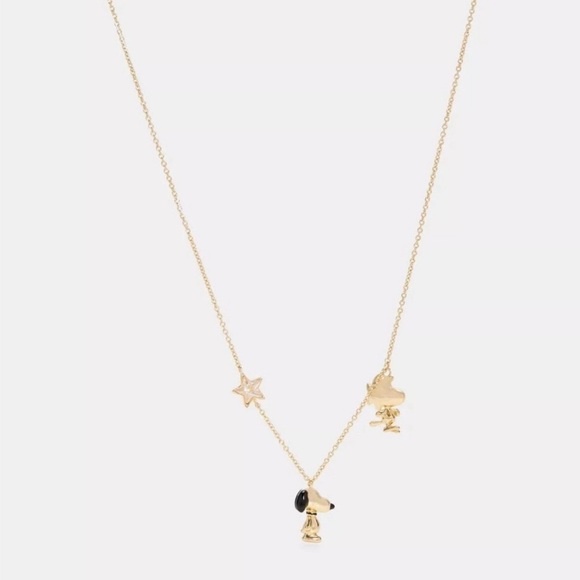 Coach X Peanuts Snoopy And Woodstock Pendant Necklace - Picture 1 of 4